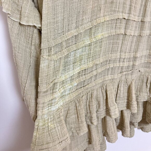 FREE PEOPLE Tamasi Ruffle Tunic in Lichen Size Small - Picture 5 of 12